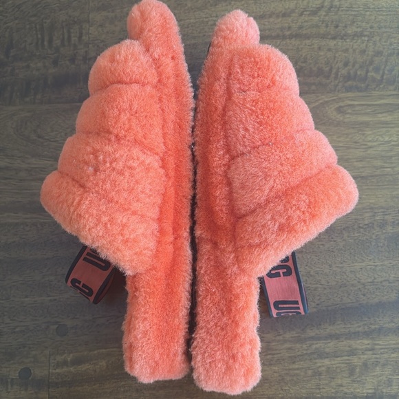 UGG Orange Fluff Yeah Slippers with Slingback - Picture 4 of 7
